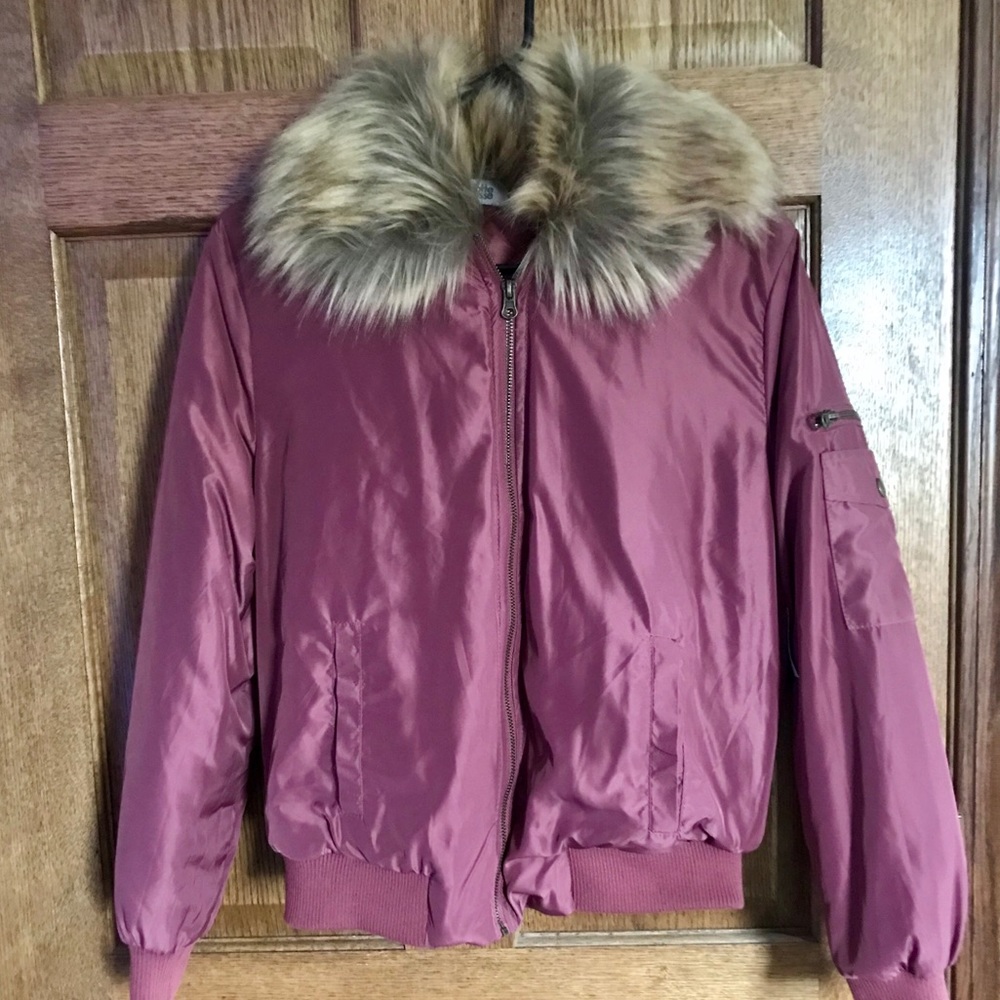 NWT {Charlotte Russe} Faux Fur Collar Jacket
